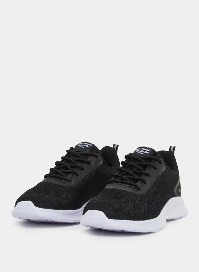 ستايلي Styli Solid Lace Up Sneakers