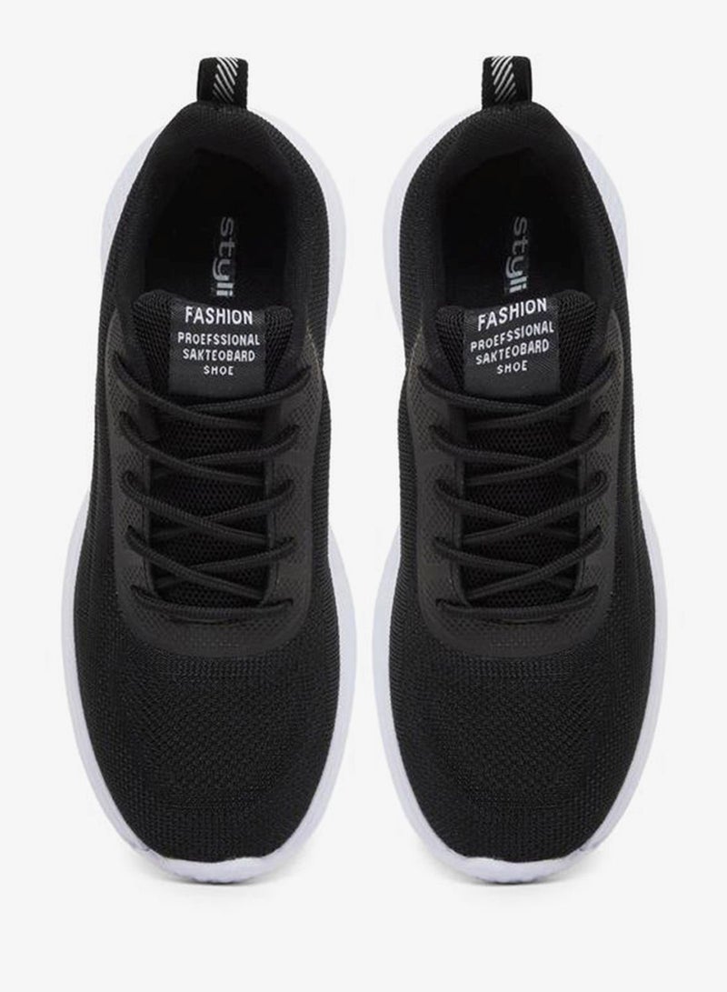 Styli Solid Lace Up Sneakers - Image 5