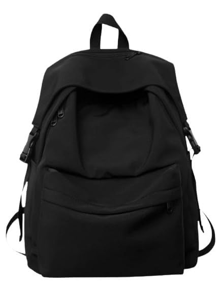 MUCHOVA Stylish Backpack for Women Basic Travel Bag for Stylish Women Lightweight College Backpack for Girls (Black) - Image 1