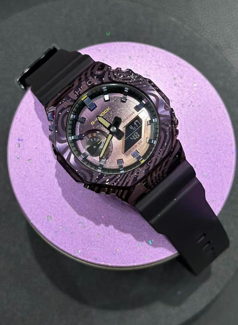 CASIO Galaxy waterproof Shi Ying movement Japanese and Korean watches with purple dial for men and women. - Image 2