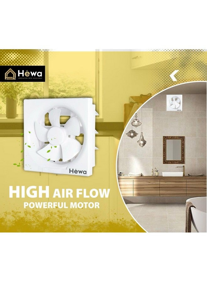 HEWA مروحة هيفا فيغا 8 إنش 200 مم للتهوية للمطبخ والحمام. مروحة تهوية مع ضمان لمدة 2 سنة مزودة بغطاء حماية من الغبار (حجم القطع 9.5 إنش × 9.5 إنش) (بيضاء) (200 مم) - Image 2