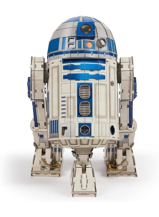 STAR WARS مجموعة 4D Build 6069817 R2-D2 من الكرتون، 201 قطعة، لعبة ستار وورز، ديكور طاولة، لعبة بناء، مجموعة نموذج ثلاثي الأبعاد للبالغين والمراهقين - Image 1