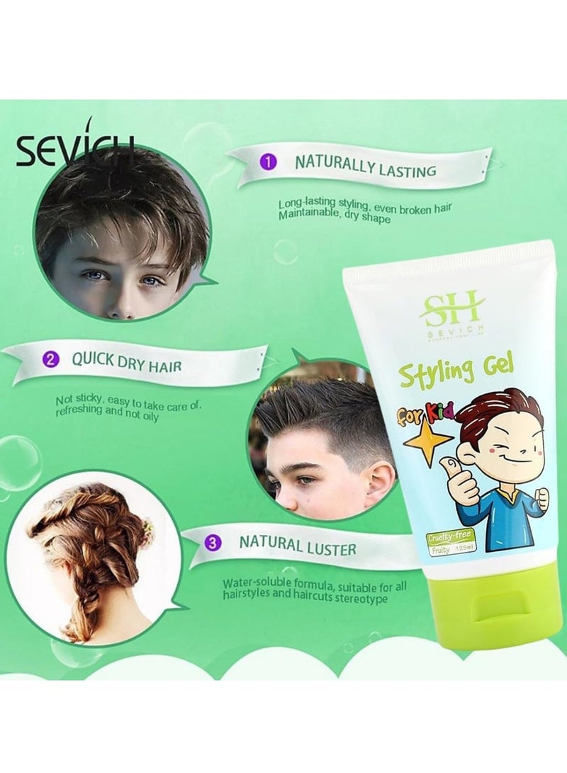 Sevich جل تصفيف الشعر للأطفال جل تصفيف الشعر النباتي للأطفال الصغار، طبيعي وآمن للأولاد والبنات الصغار، خالٍ من الكبريتات وخالٍ من القسوة، مناسب لجميع أنواع الشعر، 125 مل - Image 5