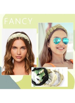 Ondder Straw Headbands for Women Top Knot Headband Summer Beach Womens Headbands Hair Accessories for Women Girls  - Image 3
