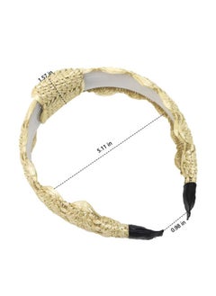 Ondder Straw Headbands for Women Top Knot Headband Summer Beach Womens Headbands Hair Accessories for Women Girls  - Image 2