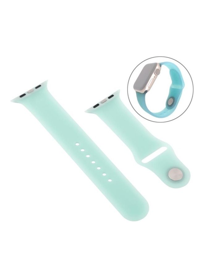بي جي إم سوار بديل مناسب لساعة أبل سيريس متوافق مع 6/SE/5/4 مقاس 44 مم ومع 3/2/1 مقاس 42 مم أخضر نعناعي - Image 1