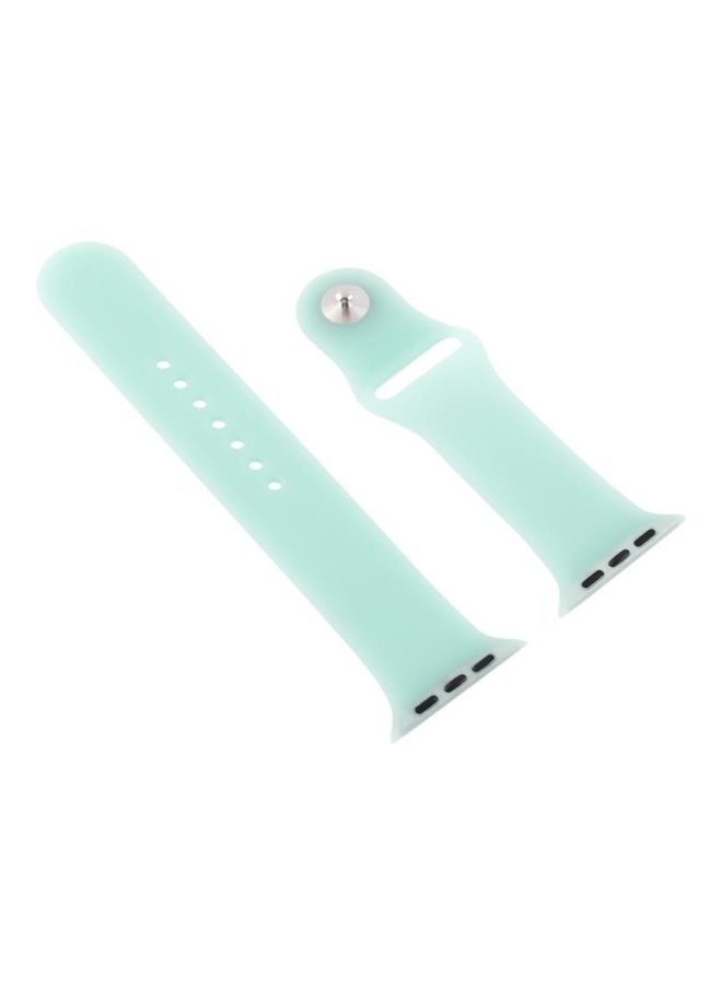 بي جي إم سوار بديل مناسب لساعة أبل سيريس متوافق مع 6/SE/5/4 مقاس 44 مم ومع 3/2/1 مقاس 42 مم أخضر نعناعي - Image 3