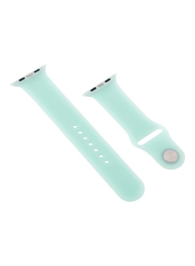 بي جي إم سوار بديل مناسب لساعة أبل سيريس متوافق مع 6/SE/5/4 مقاس 44 مم ومع 3/2/1 مقاس 42 مم أخضر نعناعي - Image 2