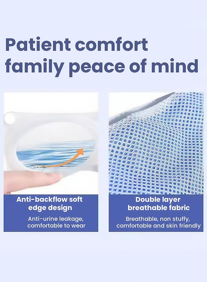 Loquat Reusable Silicone Urine Collector with Portable Wearable Urinary Drainage Bag System Wearable Washable Urinal Collector for Old Men while Sleeping Bed Patients for Female Male - Image 4