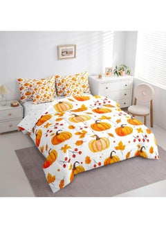 Erosebridal Erosebridal 7Pcs Pumpkin Comforter Sets Twin Size, Happy Fall Y'all Comforter Set Autumn Leaves Bed in a Bag  - Image 3