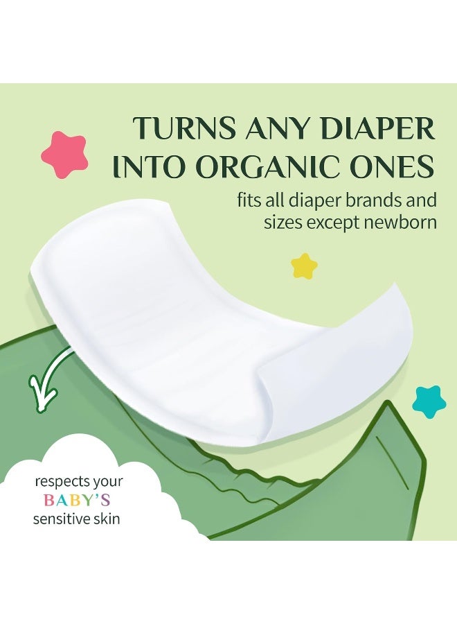 Organyc 100% Certified Organic Cotton Baby Diaper Liner Fits all brands diapers, 20 count - Image 4
