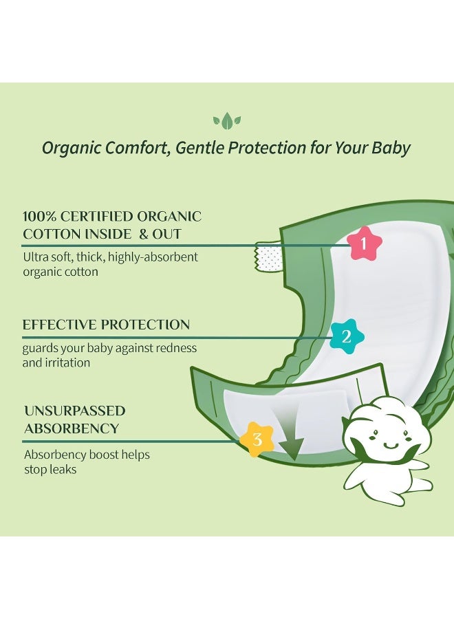 Organyc 100% Certified Organic Cotton Baby Diaper Liner Fits all brands diapers, 20 count - Image 5