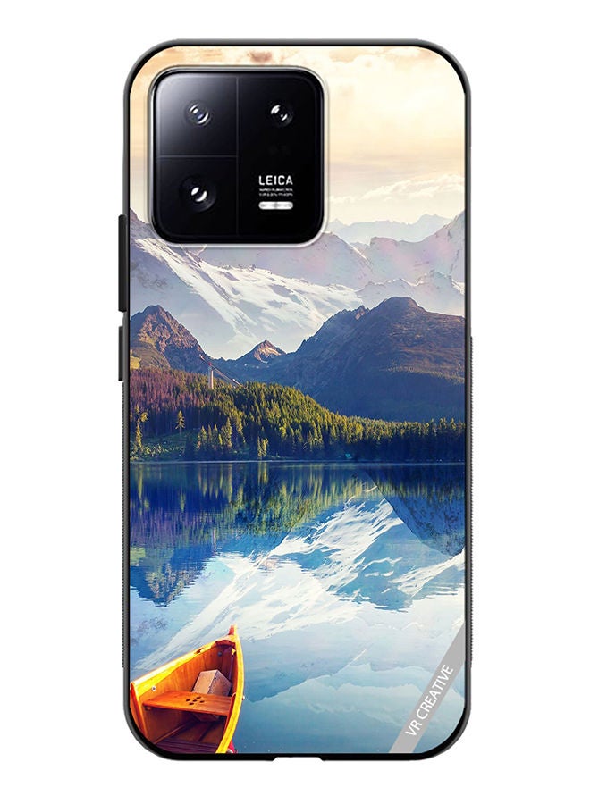 VR CREATIVE Protective Case Cover For Xiaomi 13 Boat In River Scenery Design Multicolour - Image 1