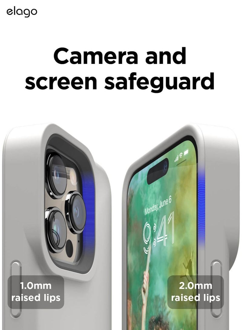 Elago Glide for iPhone 14 Pro Case Cover - Stone Dark Grey - Image 4