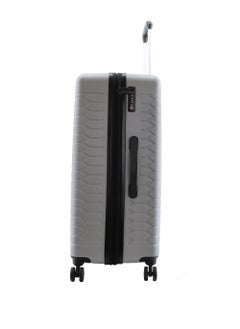 Discovery Discovery Reptile ABS Hardshell Large Check-In Luggage Silver, Durable Lightweight Expandable Suitcase, 4 Double Wheel With TSA Lock Trolley Bag (28 Inch).  - Image 2