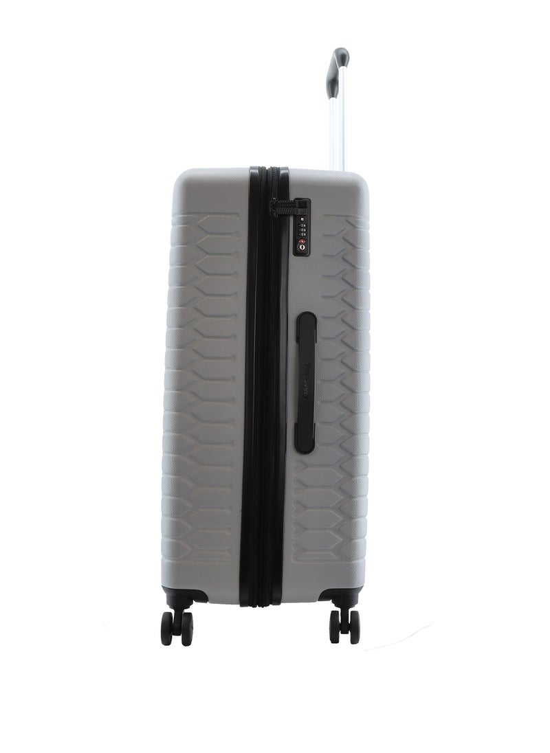Discovery Reptile ABS Hardshell Large Check-In Luggage Silver, Durable Lightweight Expandable Suitcase, 4 Double Wheel With TSA Lock Trolley Bag (28 Inch). - pzsku/Z5DCAFDE3B368374F9BF1Z/45/_/1720609386/0fe3ab9b-7648-4c3a-91b2-cfa7f2282928