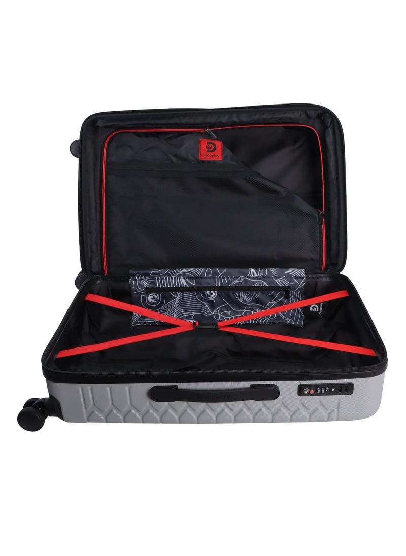 Discovery Reptile ABS Hardshell Large Check-In Luggage Silver, Durable Lightweight Expandable Suitcase, 4 Double Wheel With TSA Lock Trolley Bag (28 Inch). - pzsku/Z5DCAFDE3B368374F9BF1Z/45/_/1720609457/2179f325-a2eb-41ea-961c-8f436ea331b4