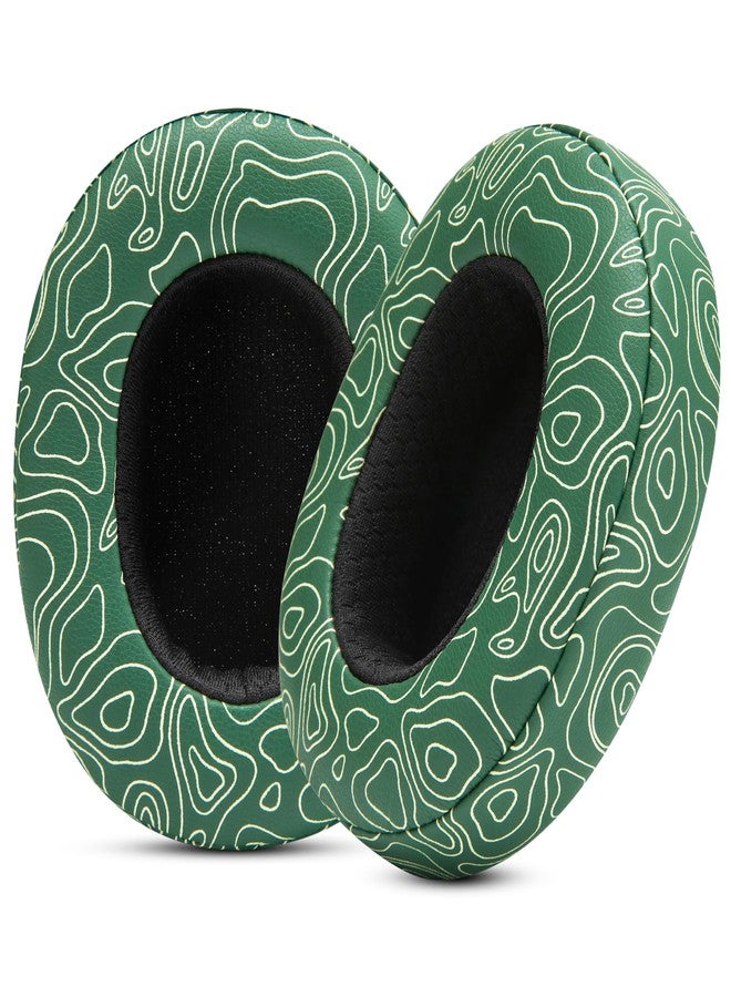 WC وسادات أذن بديلة متوافقة مع سماعات Skullcandy Hesh 3 وCrusher فوق الأذن، من إنتاج Wicked Cushions | متانة وسماكة وراحة محسّنة | لون الزمرد - Image 1