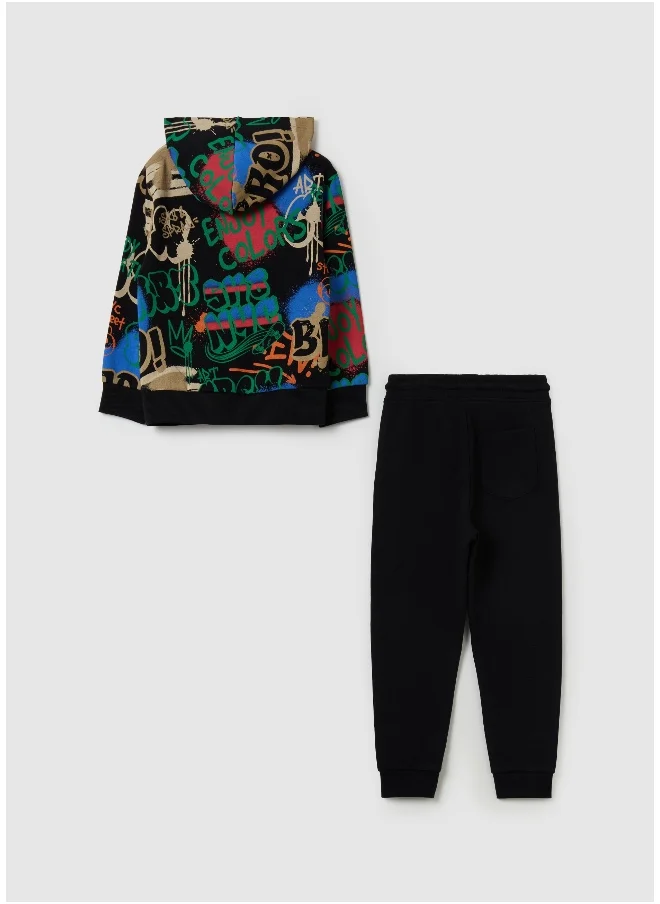 Ovs Fleece jogging set with print