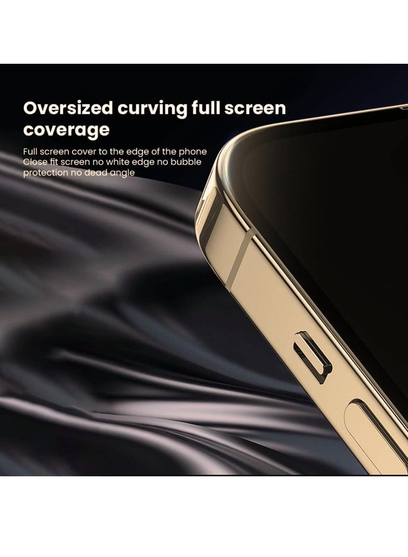 إلترازون واقي شاشة للخصوصية لهاتف iPhone 13 Pro Max، واقي شاشة من الزجاج المقوى الممتاز، مضاد للخدش، خالي من الفقاعات، معرف الوجه، صلابة 9H، مقاوم للخدش iPhone 13 Pro Max - Image 4