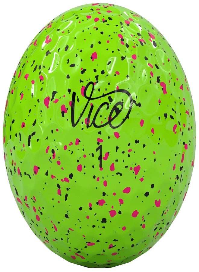 Vice Golf Vice Pro Air Golf Balls, Lime Pink/Black Drip - Image 3