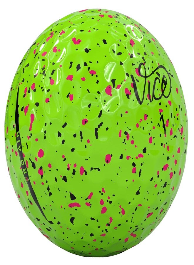 Vice Golf Vice Pro Air Golf Balls, Lime Pink/Black Drip - Image 5