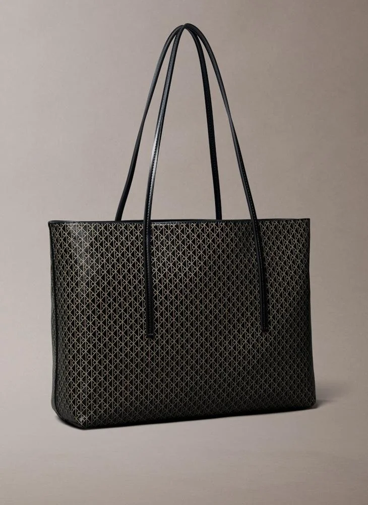 CALVIN KLEIN Aop Pouch On Strap Tote Bag