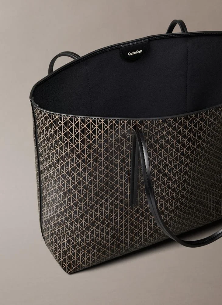 CALVIN KLEIN Aop Pouch On Strap Tote Bag