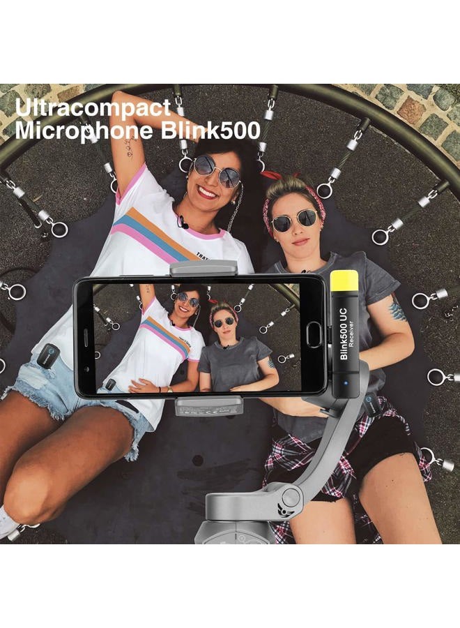 Saramonic نظام ميكروفون لافاليير لاسلكي فائق الصغر 2.4GHz Blink500 B5 مع جهاز استقبال USB-C للتوصيل والتشغيل لأجهزة أندرويد - Image 2