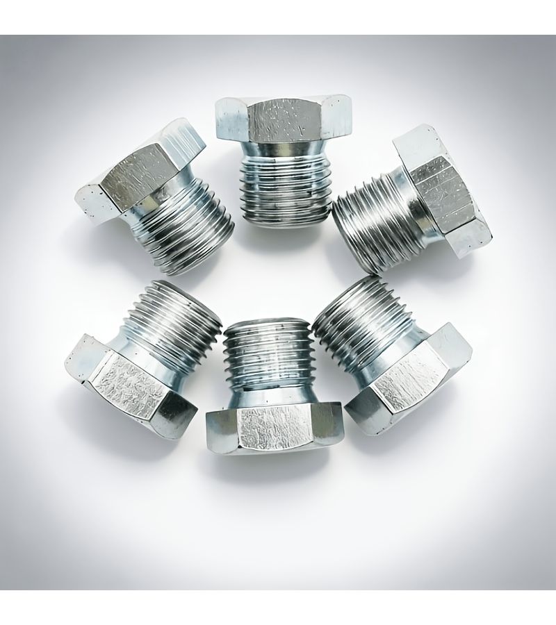 M15x1.5 Hexagonal Aluminum Sealing Plug Carbon Steel Galvanized Hydraulic Oil Plug Drain Screw - Image 1