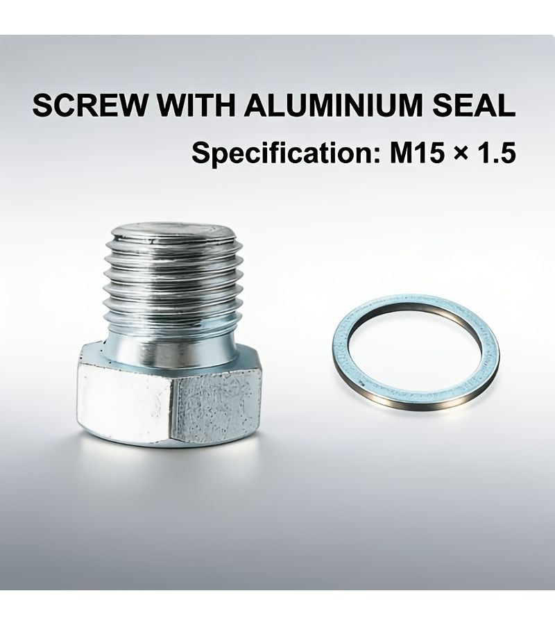 M15x1.5 Hexagonal Aluminum Sealing Plug Carbon Steel Galvanized Hydraulic Oil Plug Drain Screw - Image 4