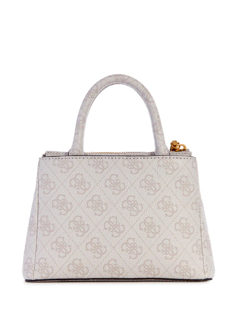 GUESS G James Logo Satchel Denim Logo Crossbody Bag Camera bag White - Image 3