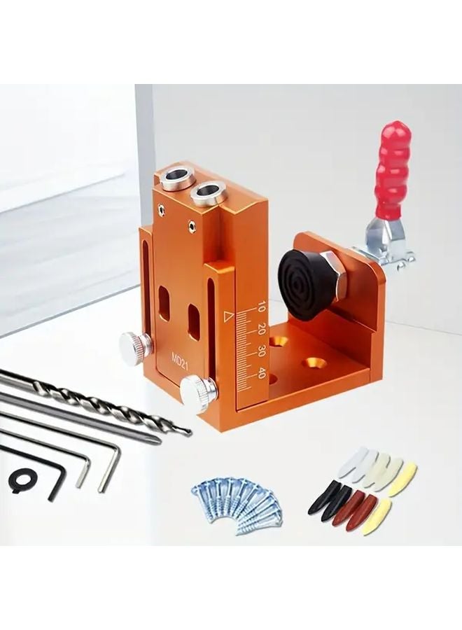 Type A MOKIN Metal Diagonal Drill Guide Kit Durable Aluminum Pocket Hole Jig - Image 2