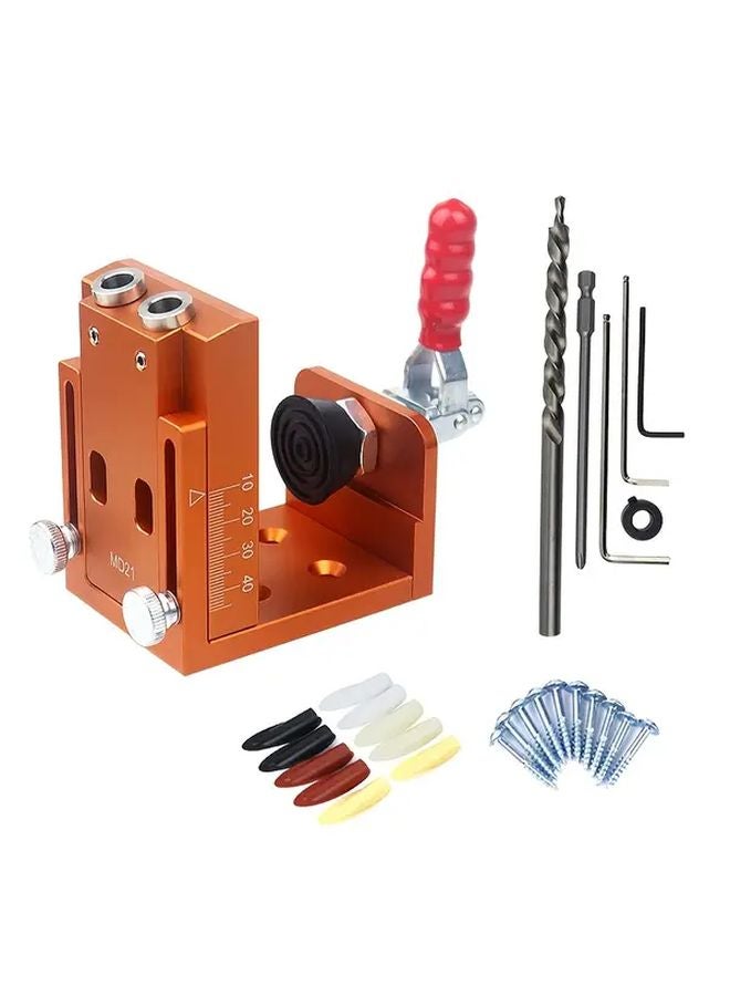 Type A MOKIN Metal Diagonal Drill Guide Kit Durable Aluminum Pocket Hole Jig - Image 1