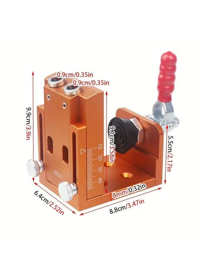 Type A MOKIN Metal Diagonal Drill Guide Kit Durable Aluminum Pocket Hole Jig - Image 4