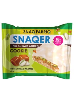 Snaq Fabriq Snaqer Protein Cookie with Pistachio & Caramel No Sugar Added 10x45g  - Image 4