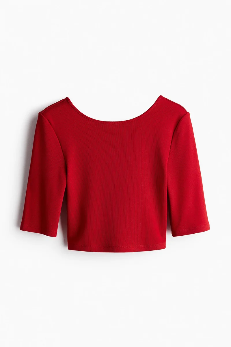 H&M Deep-back cropped top