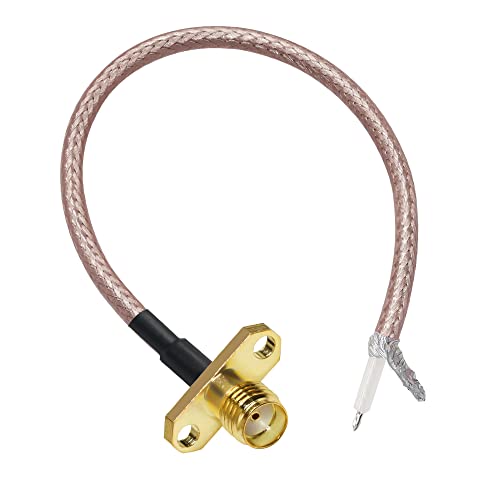 TUOLNK SMA Flange to PCB Solder Pigtail SMA Female 2 Hole Panel Mount to PCB Welding WiFi Antenna Extension RG316 6inch(15cm) Soldering Coaxial Coax Cable 2 Pack - Image 5