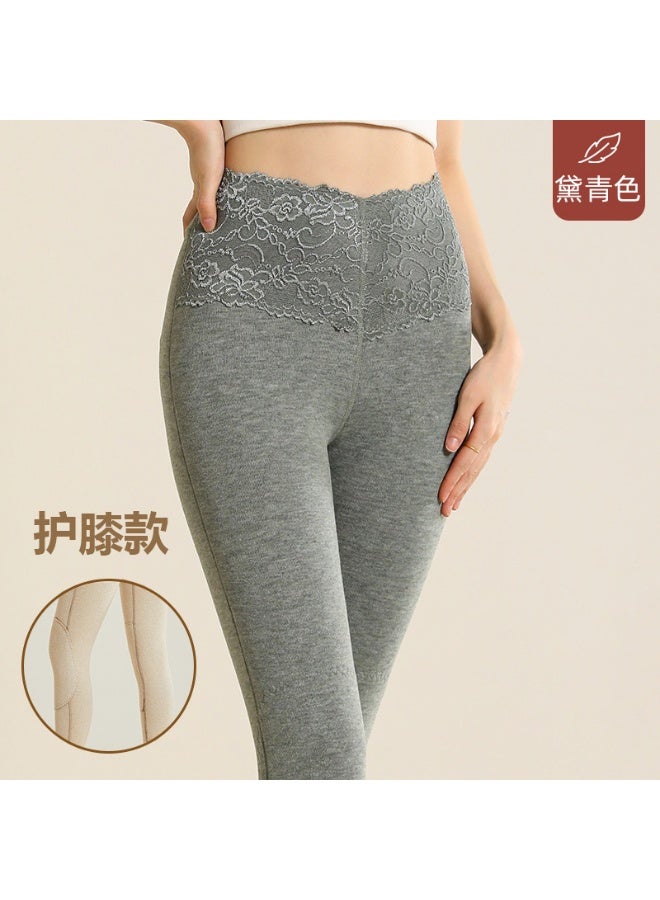 NIBEMINENT Cashmere Thermal Leggings For Women - High-waisted Thick With Reinforced Knee Pads Antibacterial Tummy-reducing And Hip-raising As A Base Layer For Autumn - Image 1
