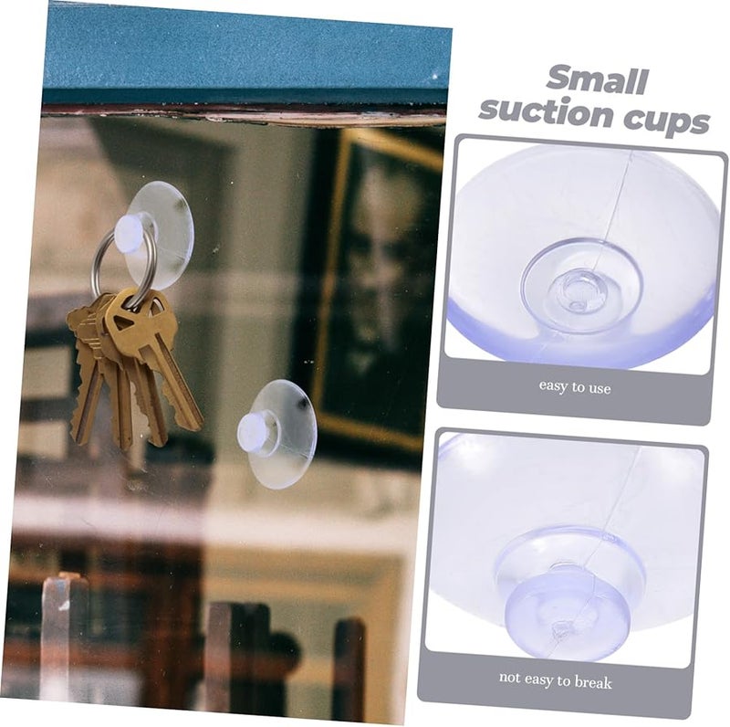 خطافات شفافة قابلة لإعادة الاستخدام بقوة امتصاص قوية 100 قطعة للتعليق على الطاولات الزجاجية للمفاتيح والأضواء - Image 4