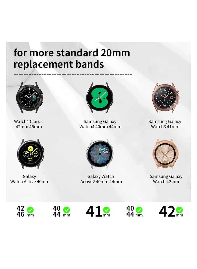 KASTWAVE سوار ساعة مقاس 20 مم متوافق مع ساعة Galaxy Watch 5/ 4 40 مم 44 مم/ لساعة Classic 42 مم 46 مم/ لساعة Samsung Active 2 سوار ساعة مقاس 40 مم 44 مم/ لساعة Watch 5 pro 45 مم، أساور من الفولاذ المقاوم للصدأ - Image 5