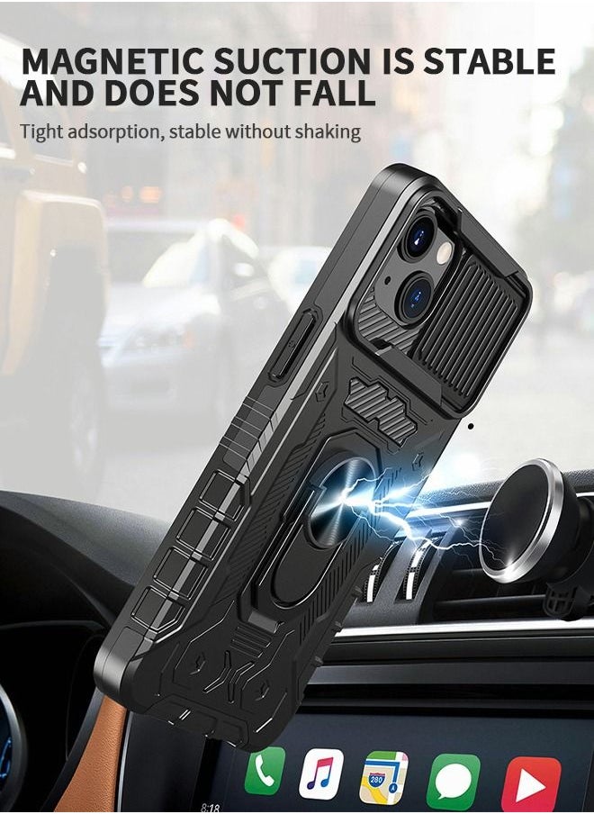 GROIC - Cover for iPhone 14 Plus IPhone 14 MAX 6.7 Inch Case 360° Full Body Protection Silicone Bumper  with Kickstand and Dual Layer Built-in Tempered Glass Screen Protector Shell - Image 1