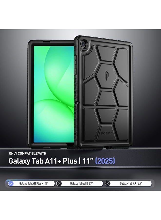 POETIC TurtleSkin Samsung Galaxy Tab A11 Plus Case + 11 Inch (2025), Heavy Duty Shockproof and Kid Friendly Silicone Case with Drop Protection - Black - Image 2