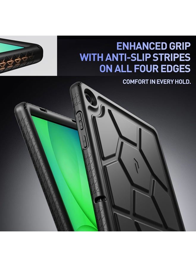 POETIC TurtleSkin Samsung Galaxy Tab A11 Plus Case + 11 Inch (2025), Heavy Duty Shockproof and Kid Friendly Silicone Case with Drop Protection - Black - Image 5