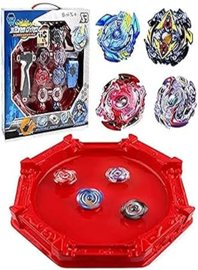 Generic 4pcs/set Beyblade Metal Fusion Fighting Gyro With Launcher&Arena Stadium Spinning Top Classic St