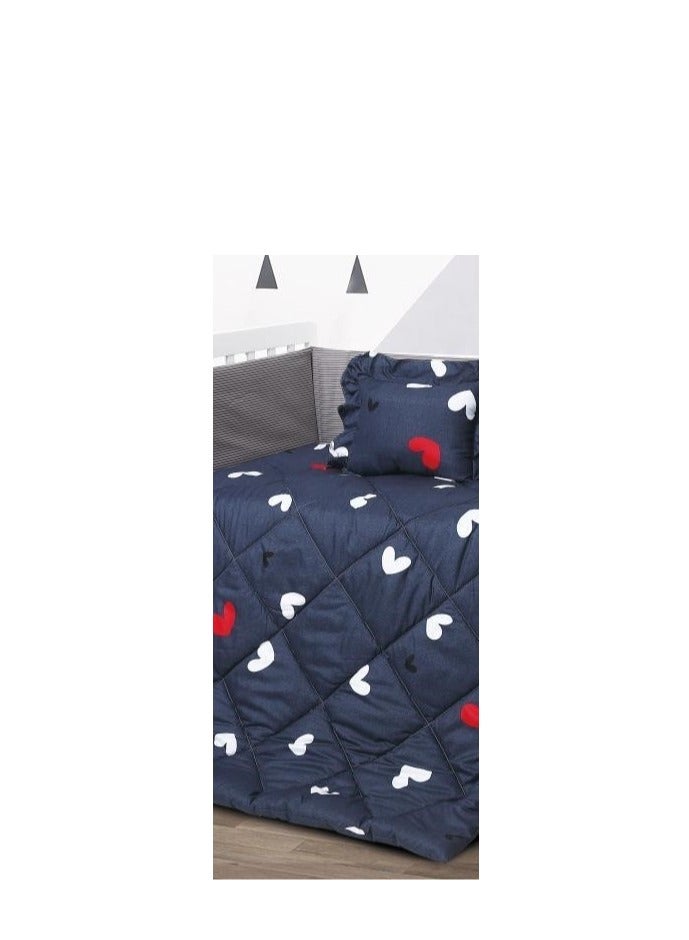 هورس مفرش سرير حواجز سرير اطفال 5 قطع صيفي ليمنح طفلك الراحة من المايكروفايبر ، 5 قطع مقاس اللحاف 132x104سم - Image 3