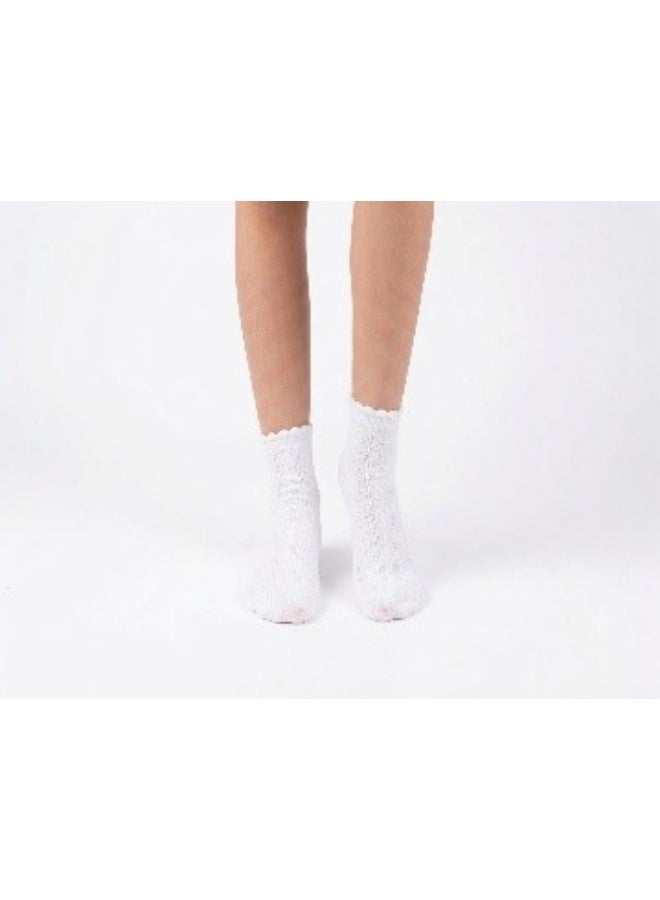 Tropical Girl's White ankle socks (pack of 3 ) - Image 2