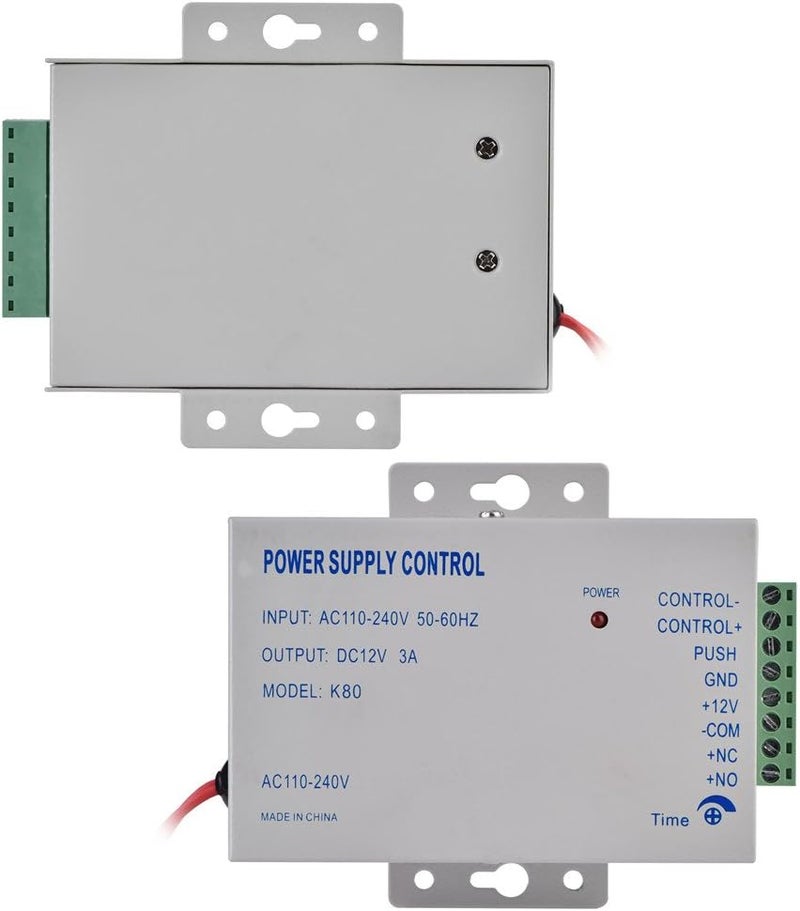 klarako Electric Door Lock Power Supply, Input AC110V-240V Output DC 12V 3A 30WDoor Access Control Controller System for Video Door Phone Intercom Lock - Image 3