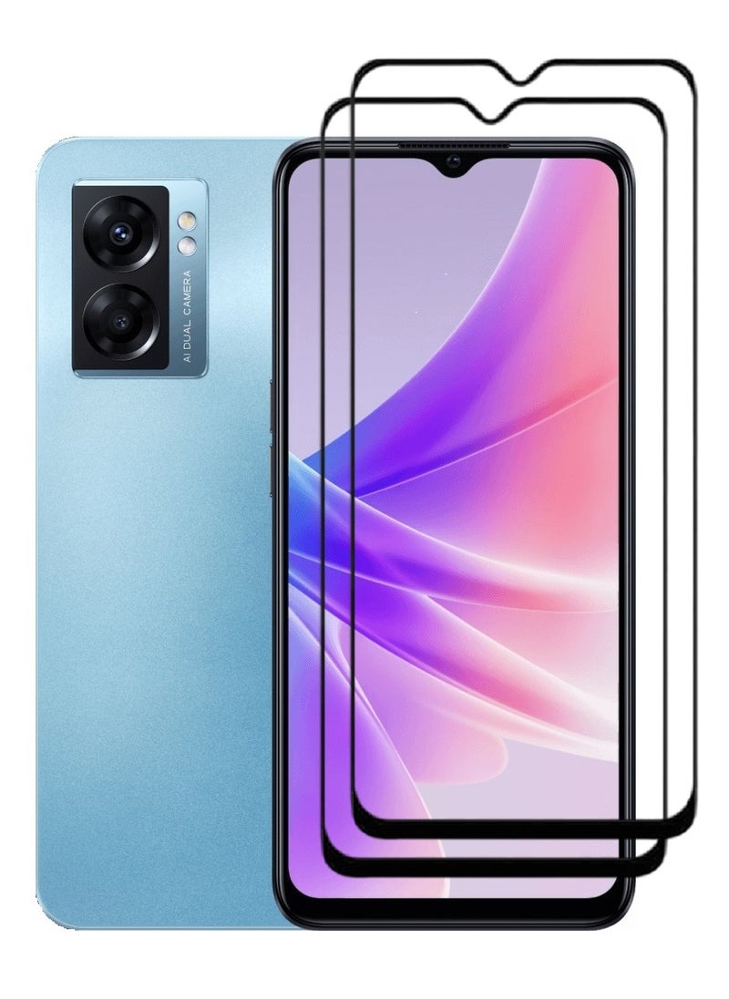 AINA 2 Pieces Tempered Glass Screen Protector 5D Designed For Oppo A77 Full Glue Edge to Edge Full Screen Coverage And Bubble Free - Image 1
