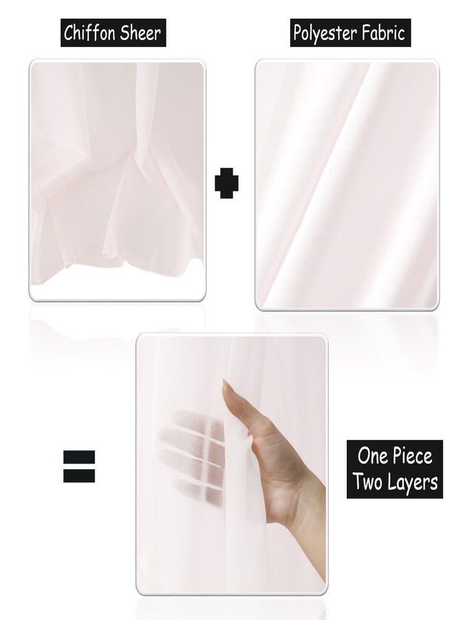 King Mills Two Layers Backdrop Made with One Piece Chiffon Tulle & Polyester. Use as Extra Wide Blackout Curtains, Stage Curtains or Garage Divider Curtain. White, 20x8FT - Image 3